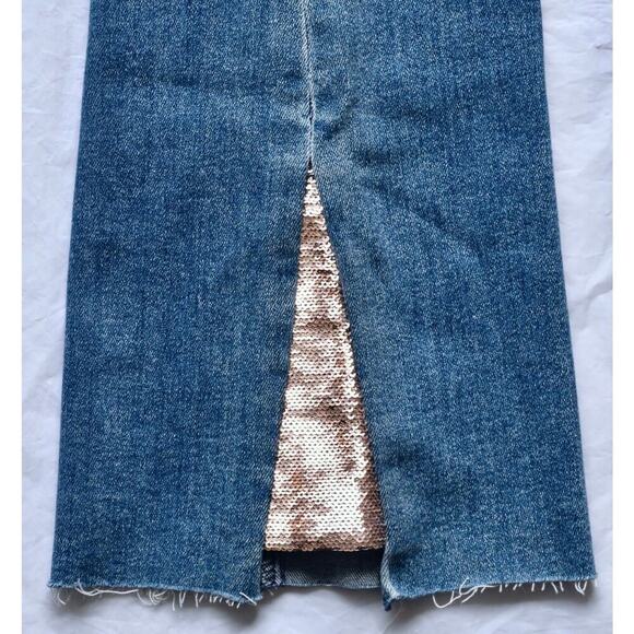 7 For All Mankind Luxe Vintage Sequin Flare Jean 26 - Picture 4 of 9